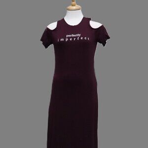 Crissa Women's Purple Dress with Side Slit